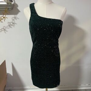 Lulus green sequin mini dress
